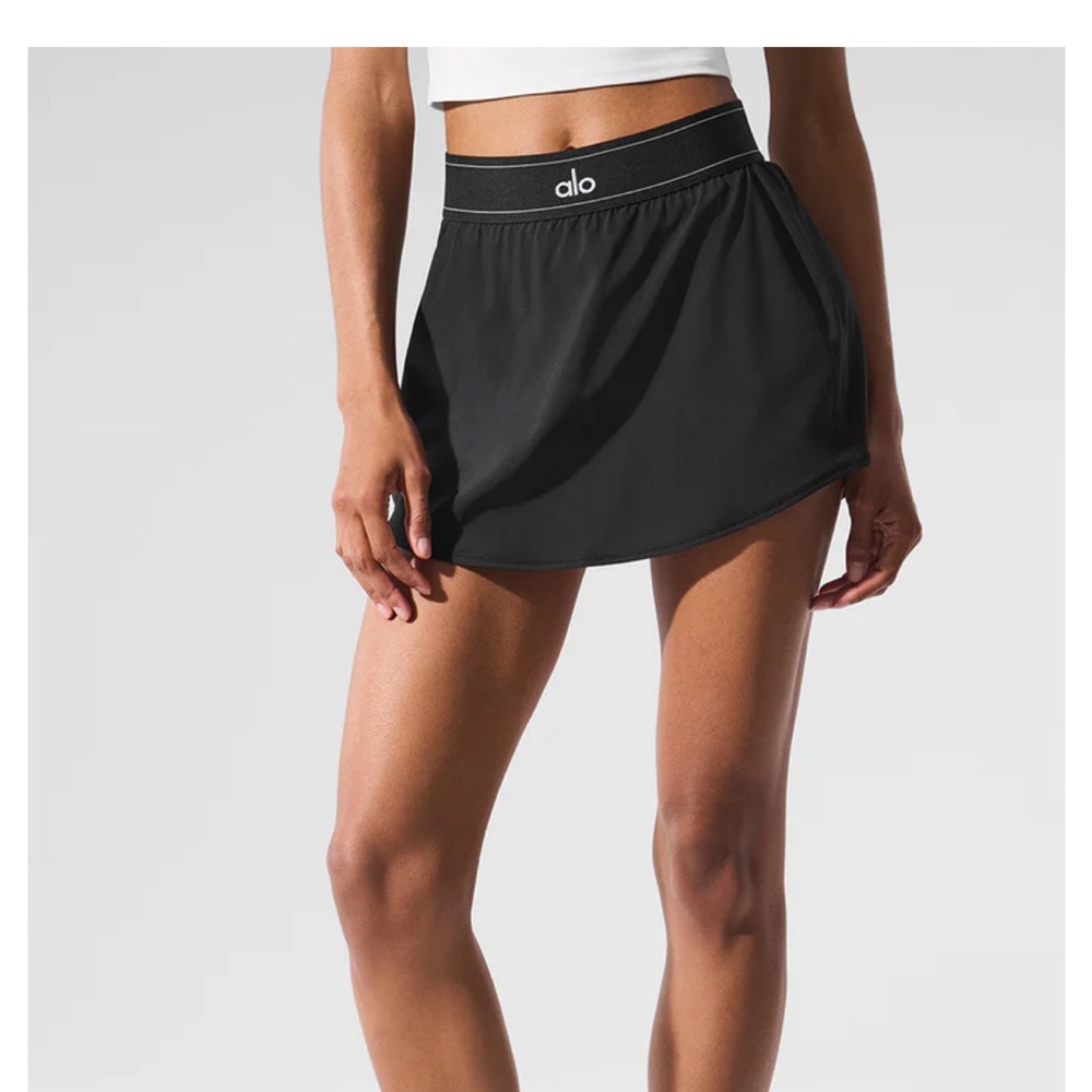 Alo black match point skirt